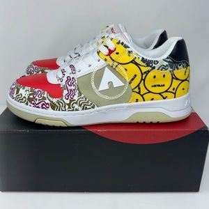 Airwalk Nova Womens Sneakers Light Green Red Yellow Smiley Size 8 New In Box
